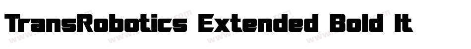 TransRobotics Extended Bold Italic字体转换